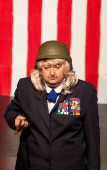 Katherine Shurlds as the commanding general, Hillary Clinton, in the War on Women.