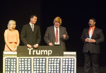 In Family Feud, the Trump clan includes Julia Trupp as Ivanka, Brantly Houston as Donald Jr. and Rusty Turner as President Trump.